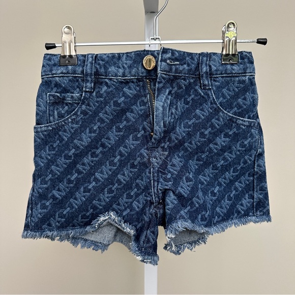 Michael Kors Empire Logo Print Denim Short size 10 - Picture 4 of 5
